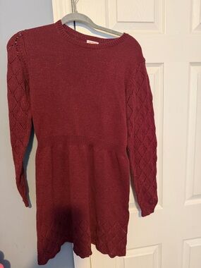 Cat & Jack Burgundy Knit Sweater Dress for Kids